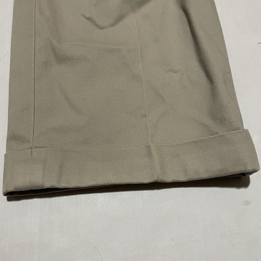 Brooks Brothers Tan Pants 36‎ X 31.5 Advantage Chino Elliot Pleated Cuffed 346 - Picture 5 of 7